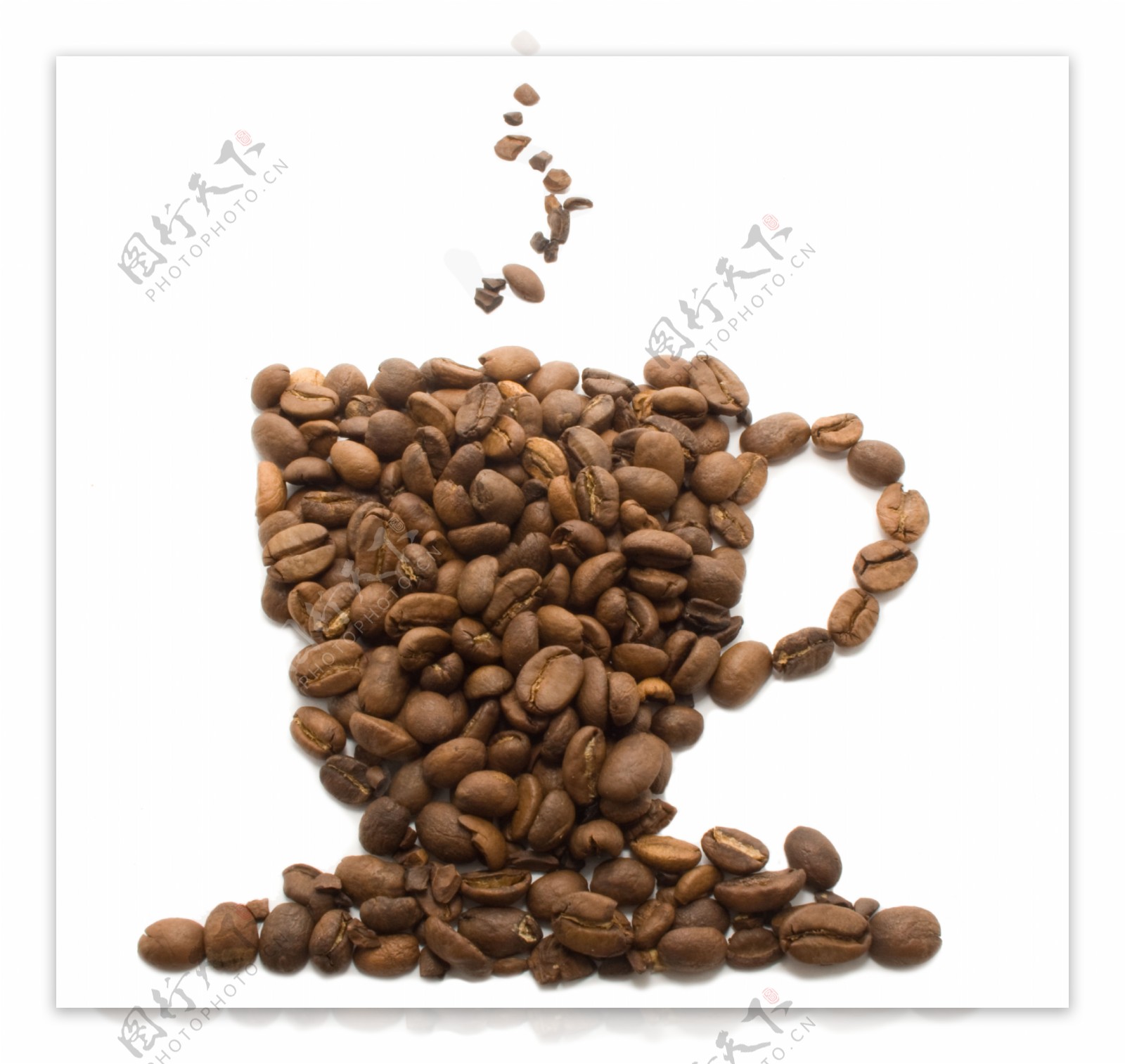 创意咖啡豆图案图片