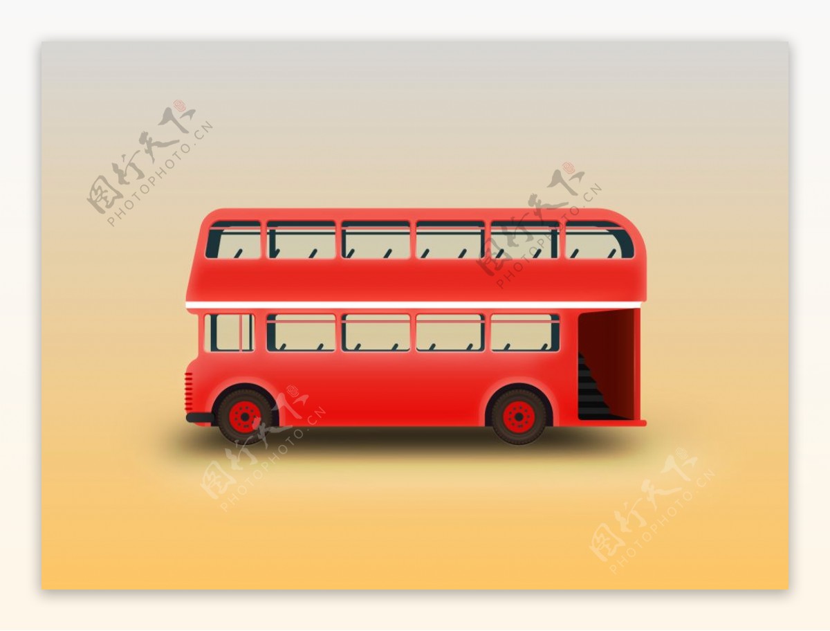 红色大巴车