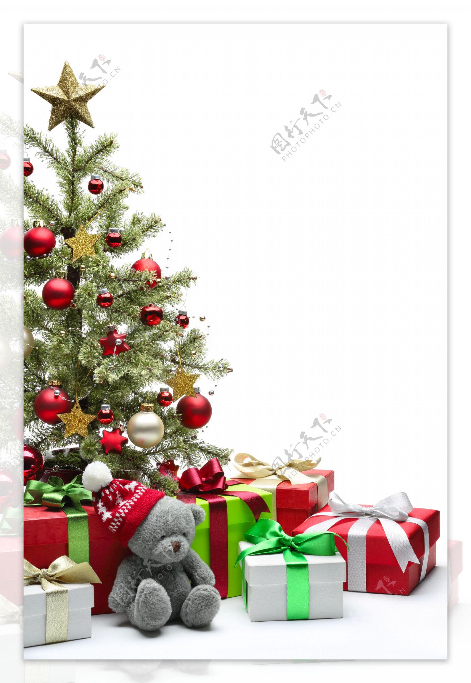 高清圣诞树玩具摄影图片