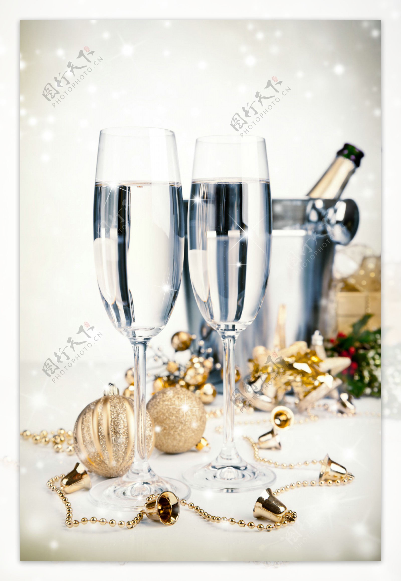 香槟酒圣诞图片