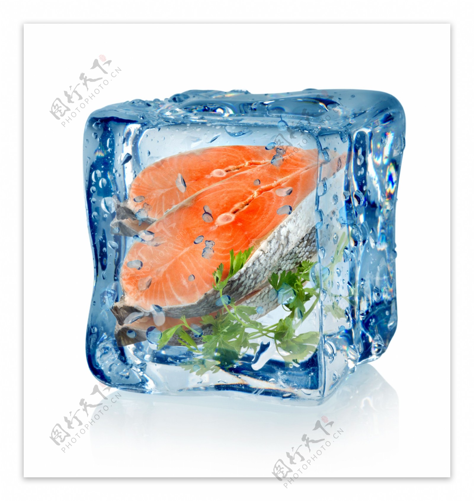 鱼肉冰冻冷藏图片