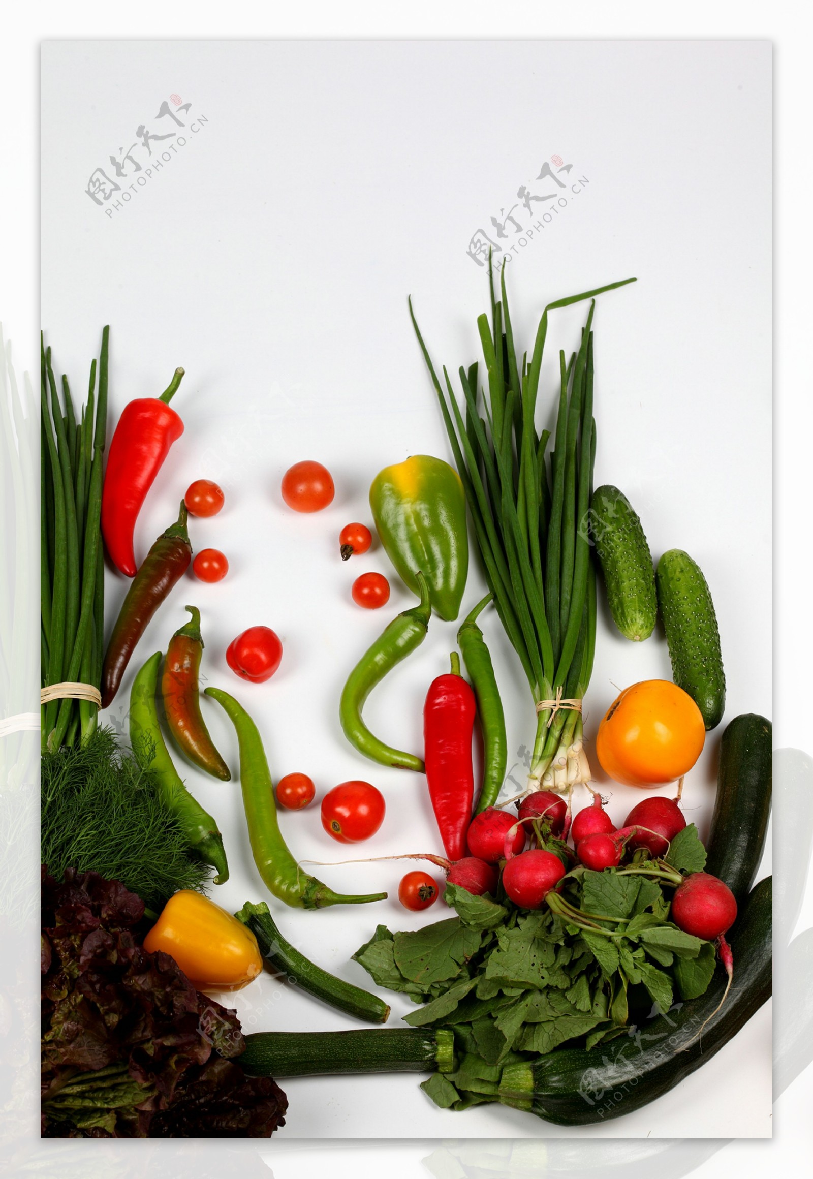 一堆有机蔬菜图片