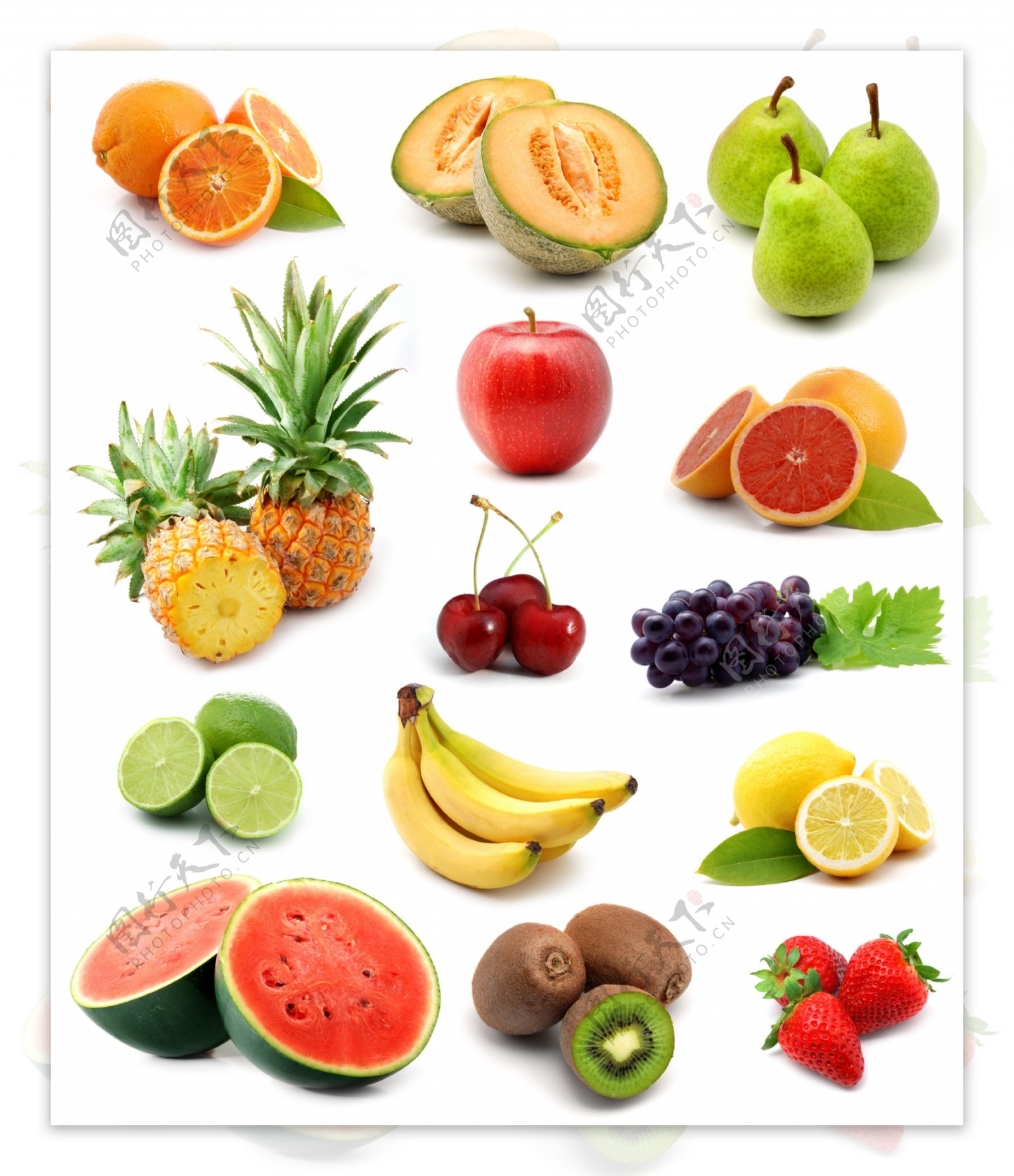 多种水果背景图片