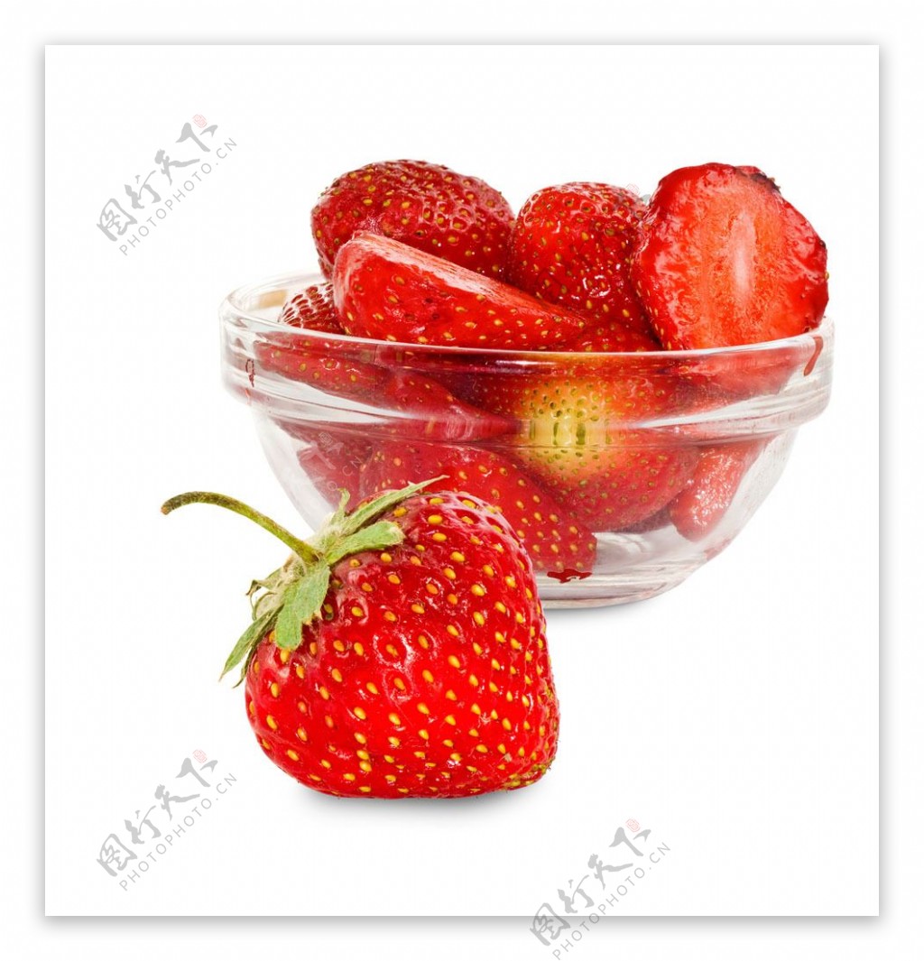 碗里的草莓图片