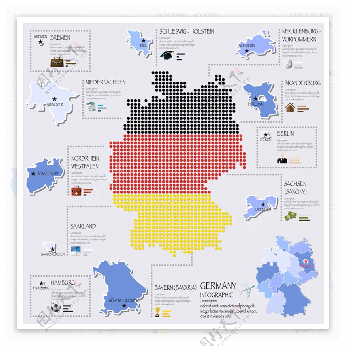 德国元素信息图表图片