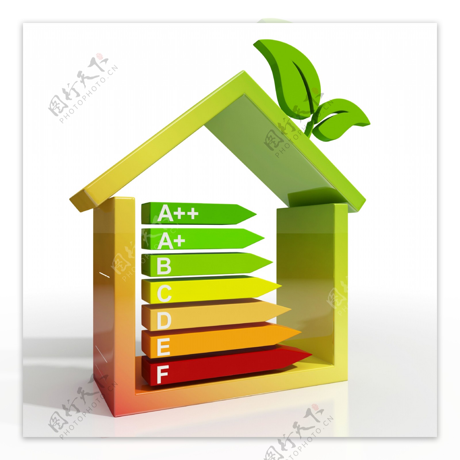 能源效率等级图标显示温室