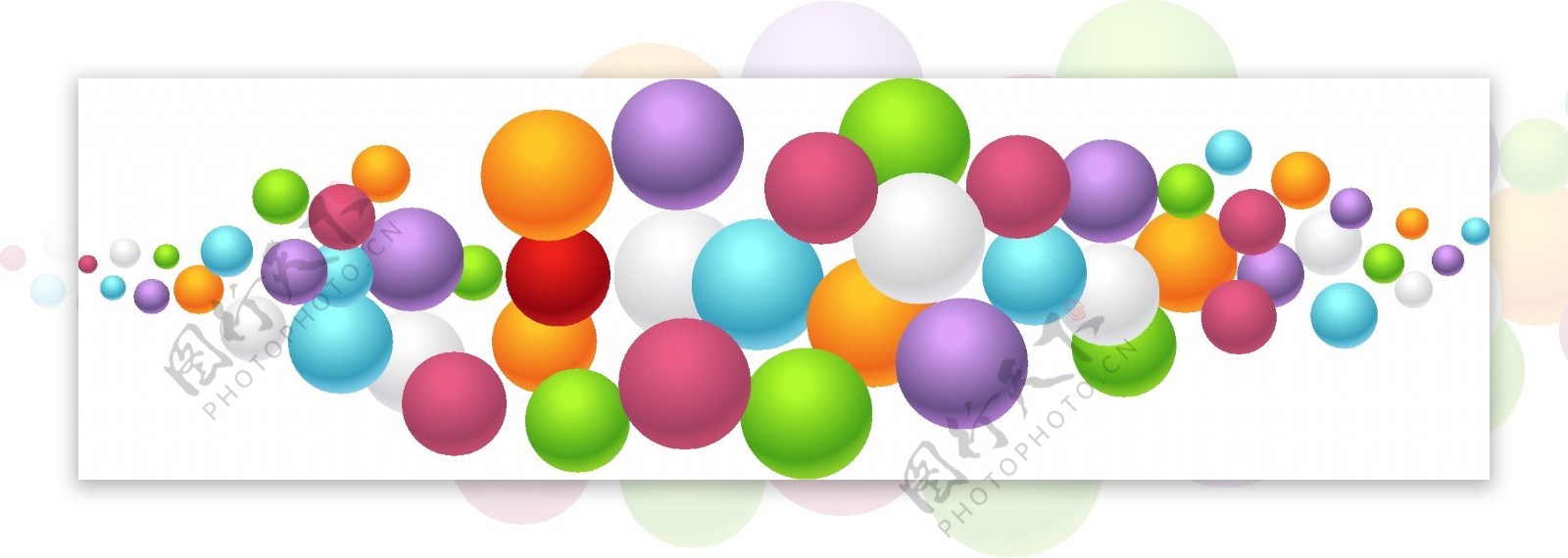 彩色圆球元素