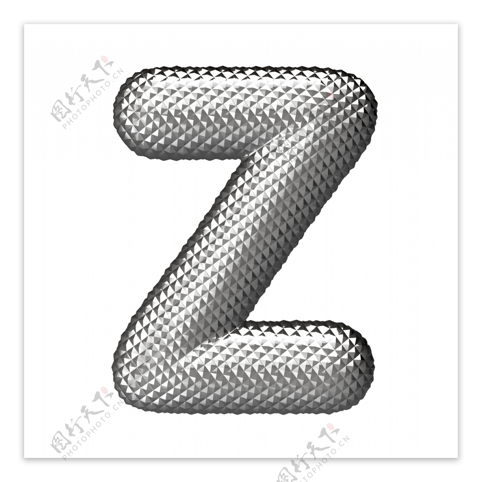 立体银色字母Z图片