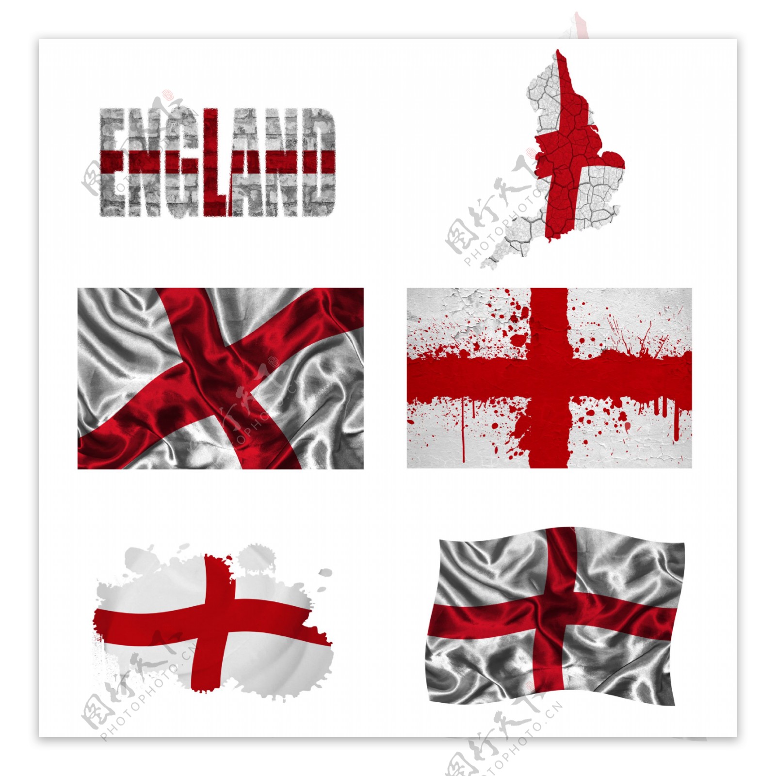 英格兰地图国旗