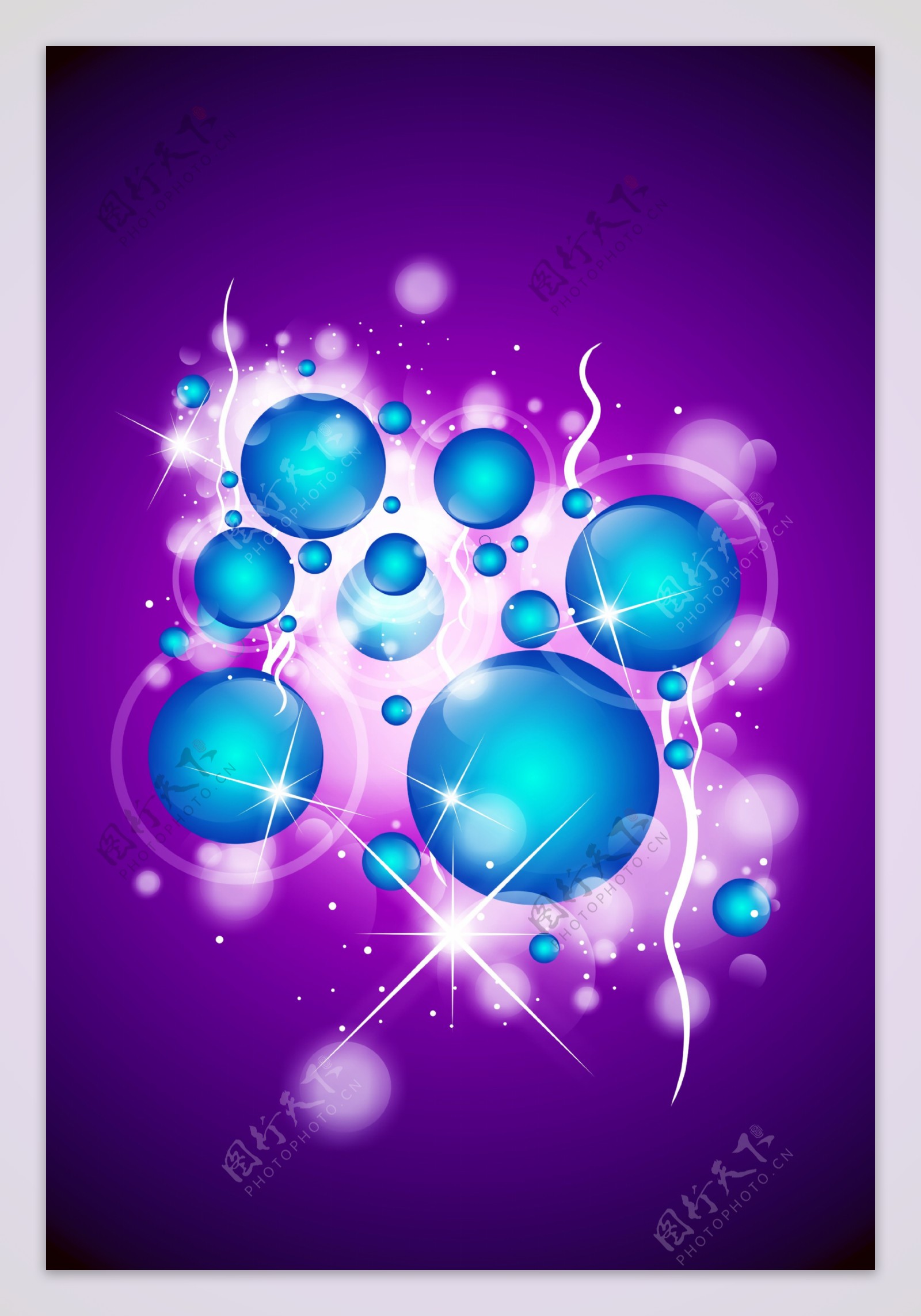 紫蓝色泡泡