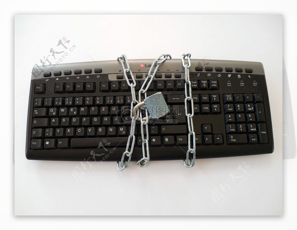 上锁的电脑键盘