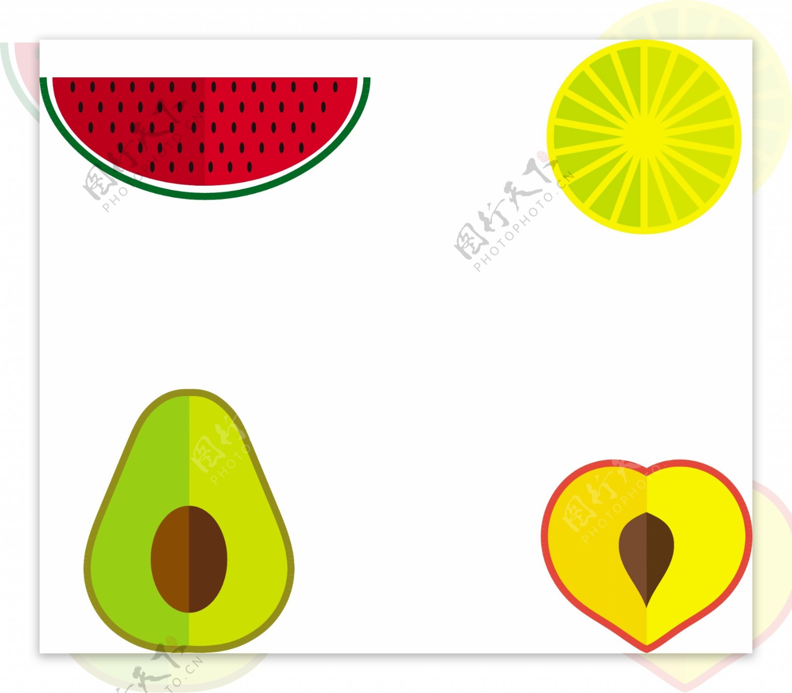 切片水果的插图