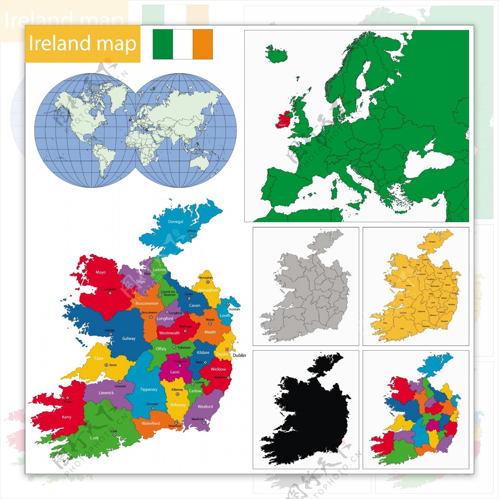 爱尔兰地图版块