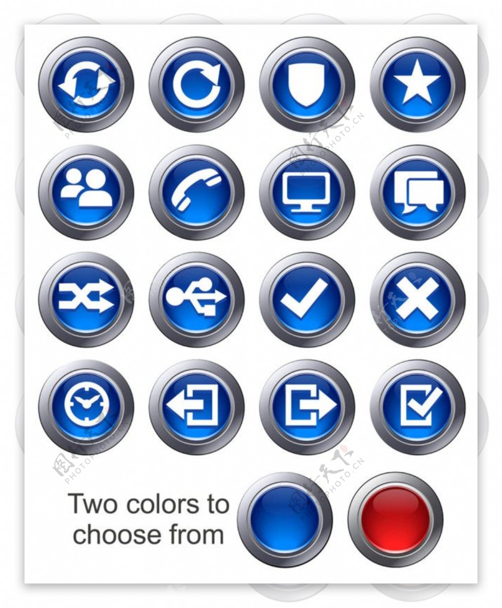 蓝色水晶按钮图片