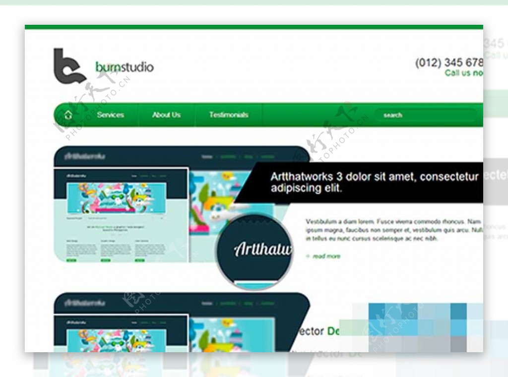 绿色简单软件企业HTML模板