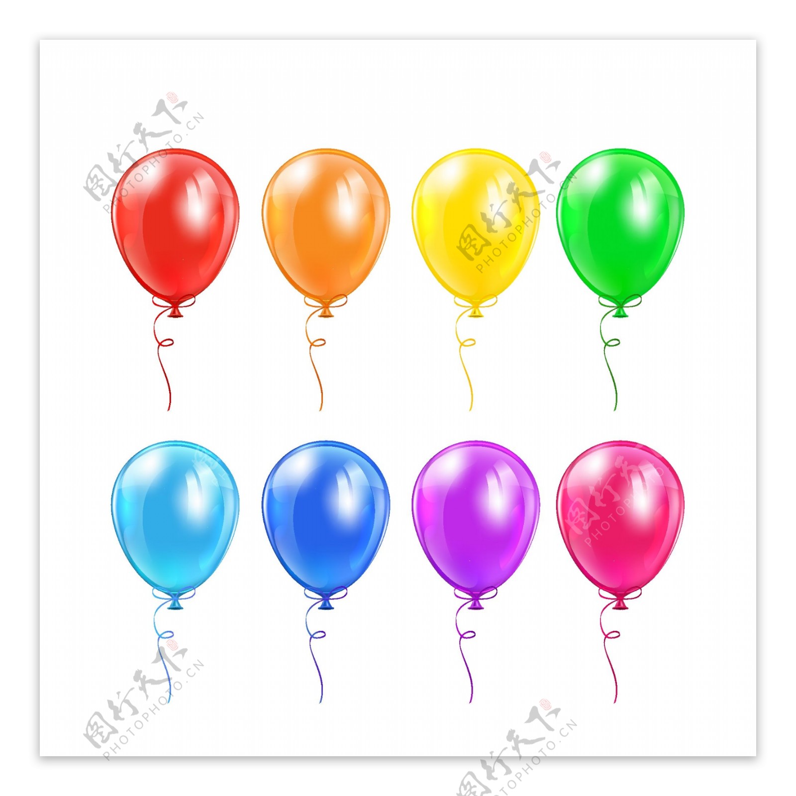 彩色气球设计图片