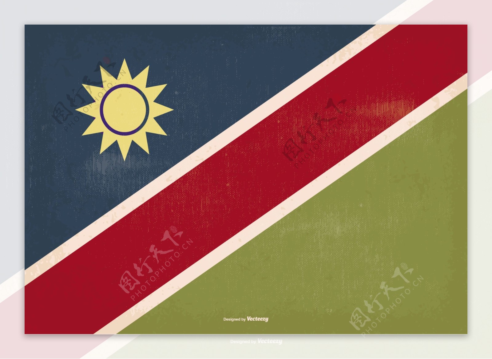 旧风格的纳米比亚国旗