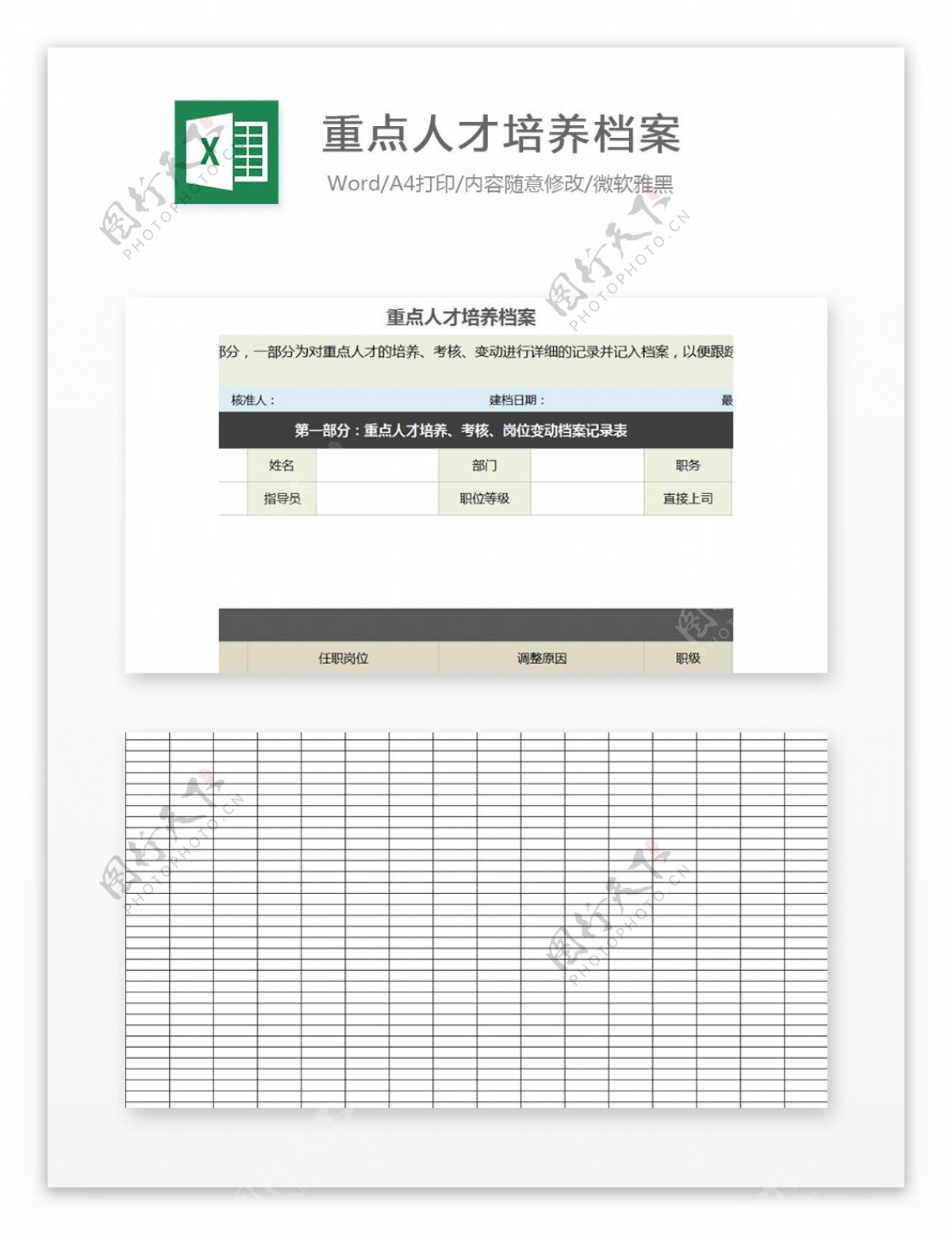 重点人才培养档案