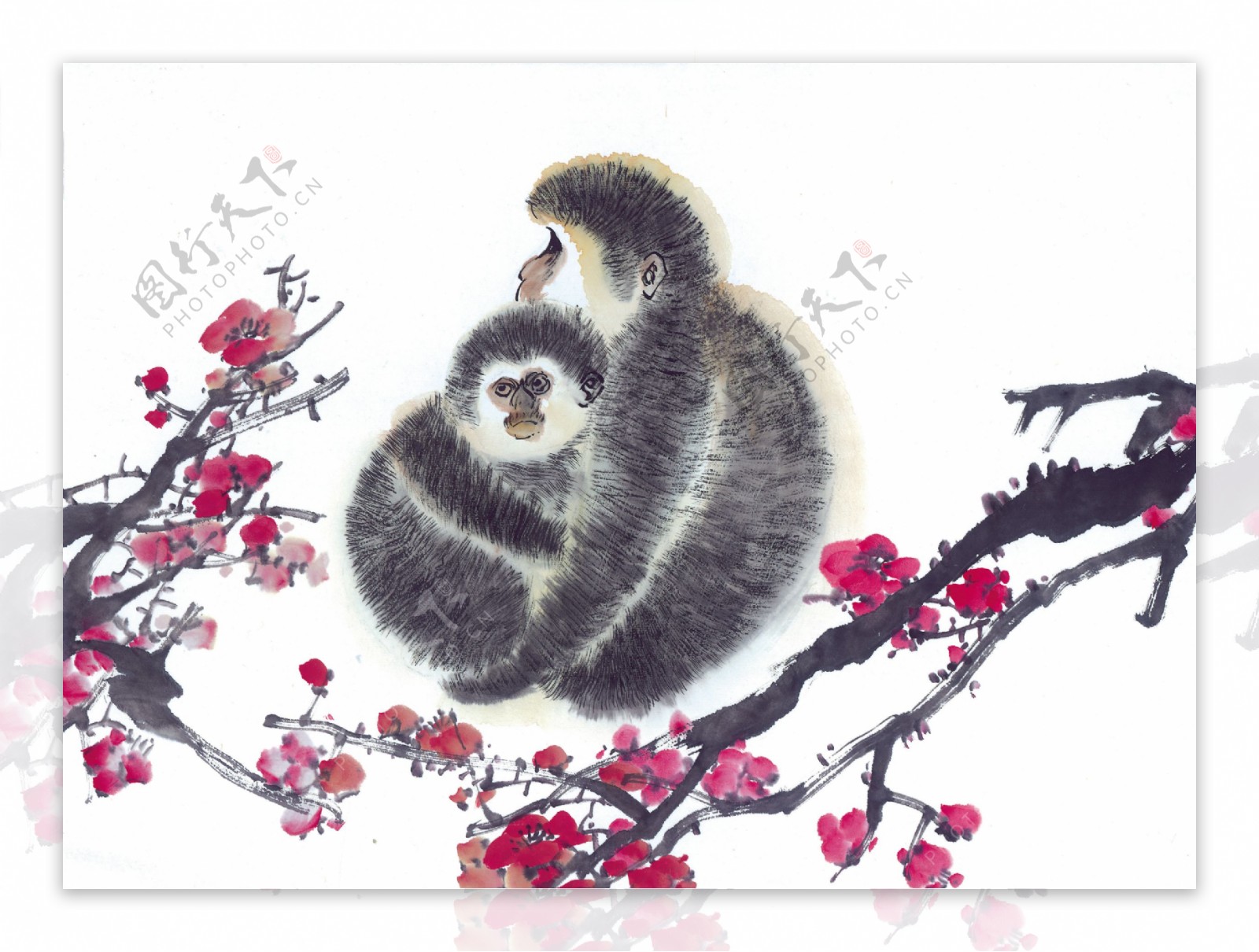 猴十二生肖中国画0051