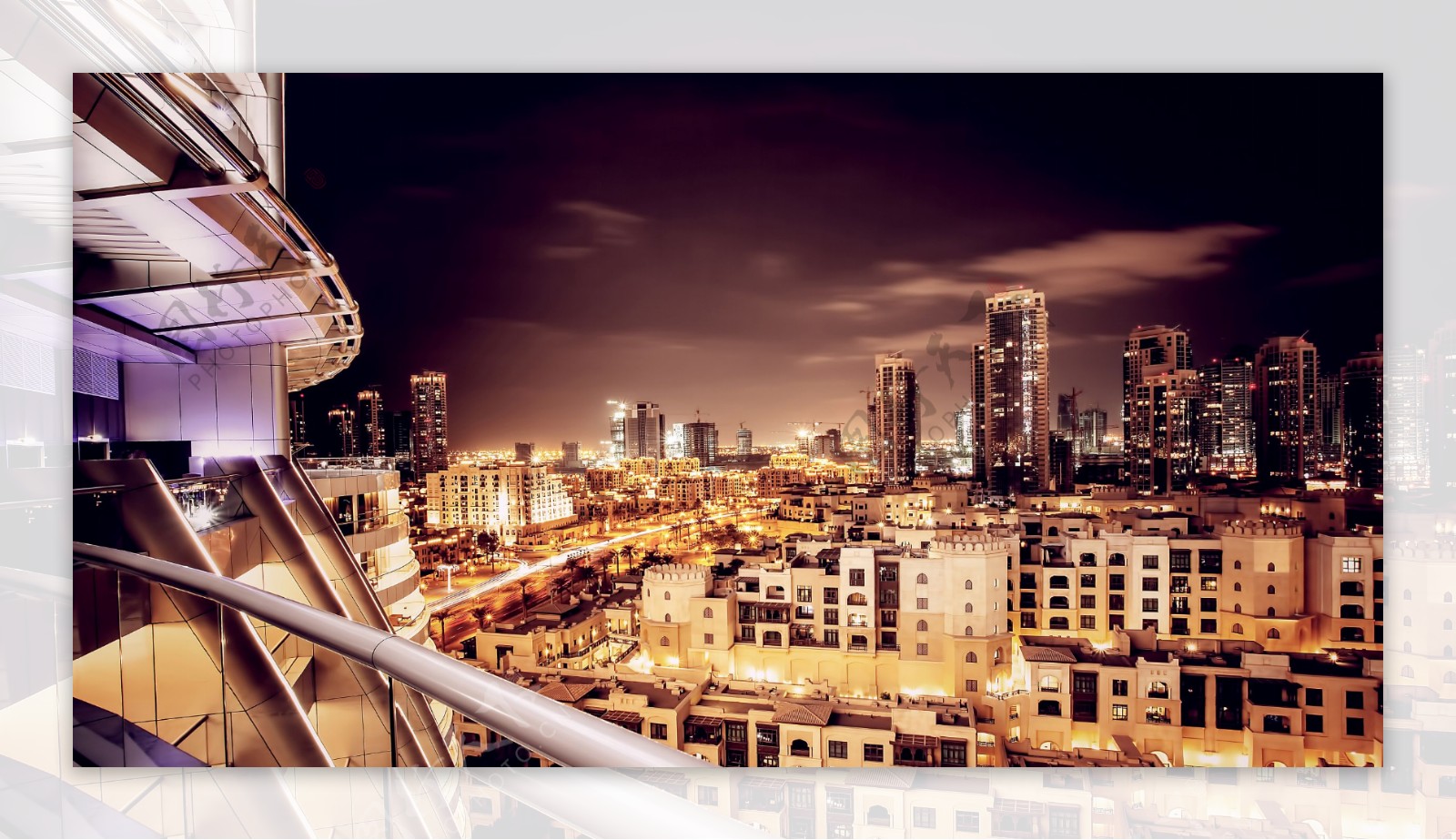 迪拜阿联酋城市夜景图片
