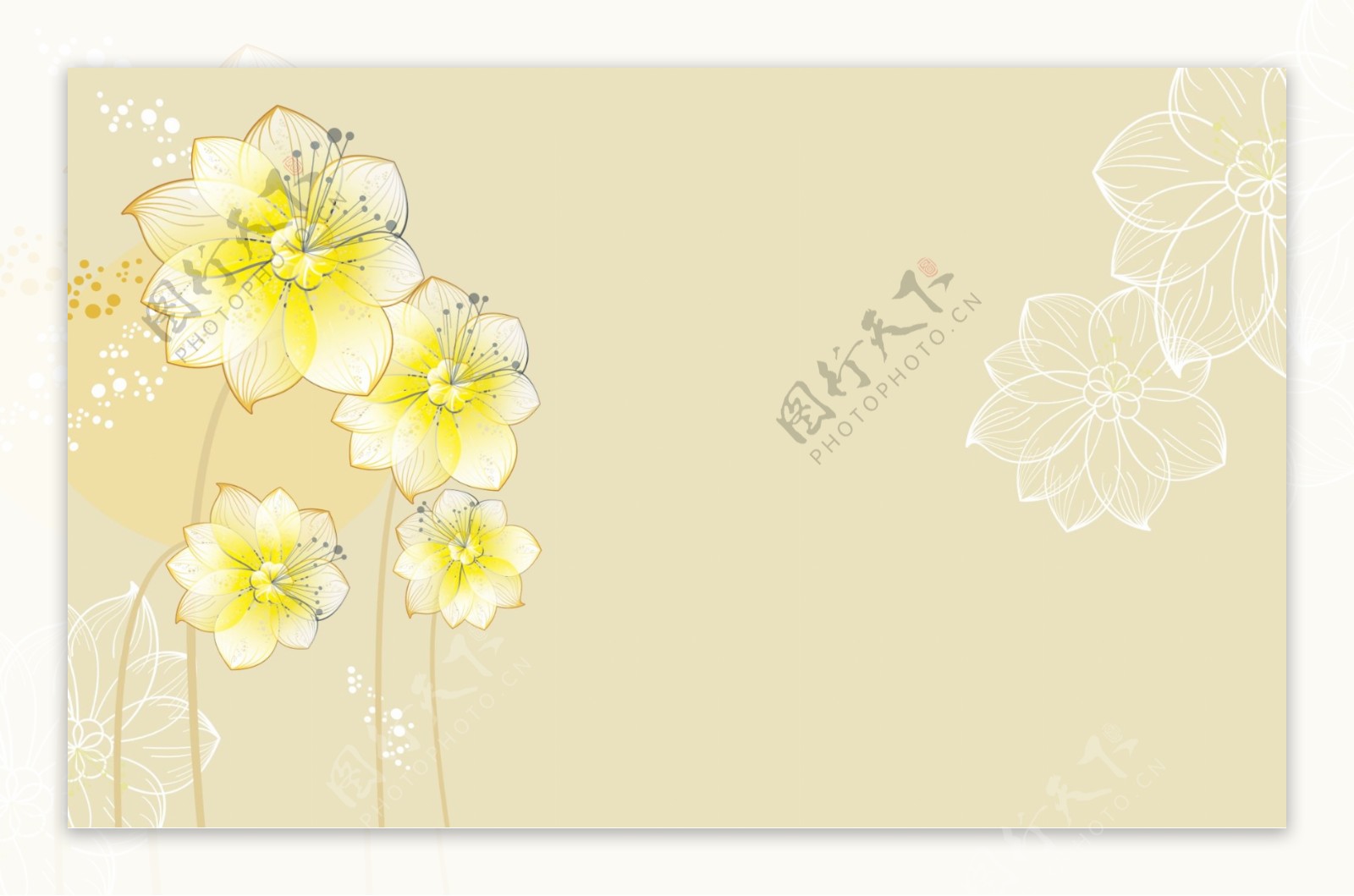 手绘花卉花朵背景墙设计