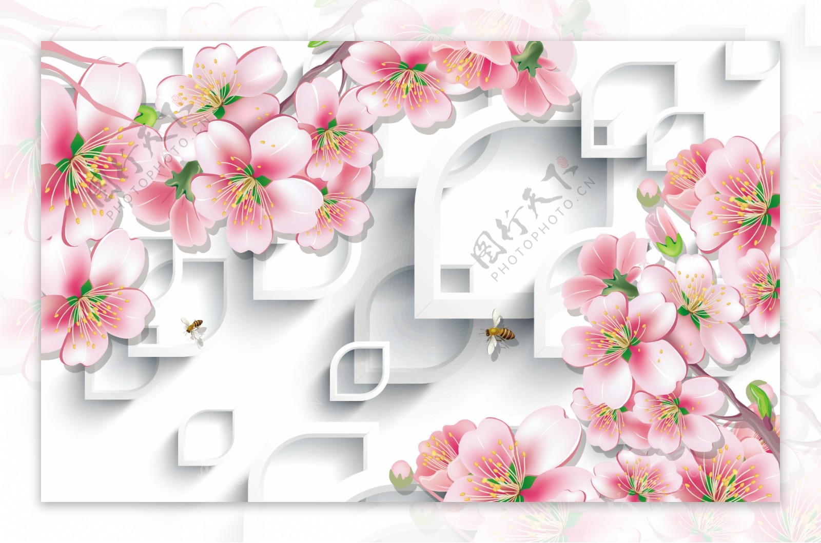 花卉抽象背景墙