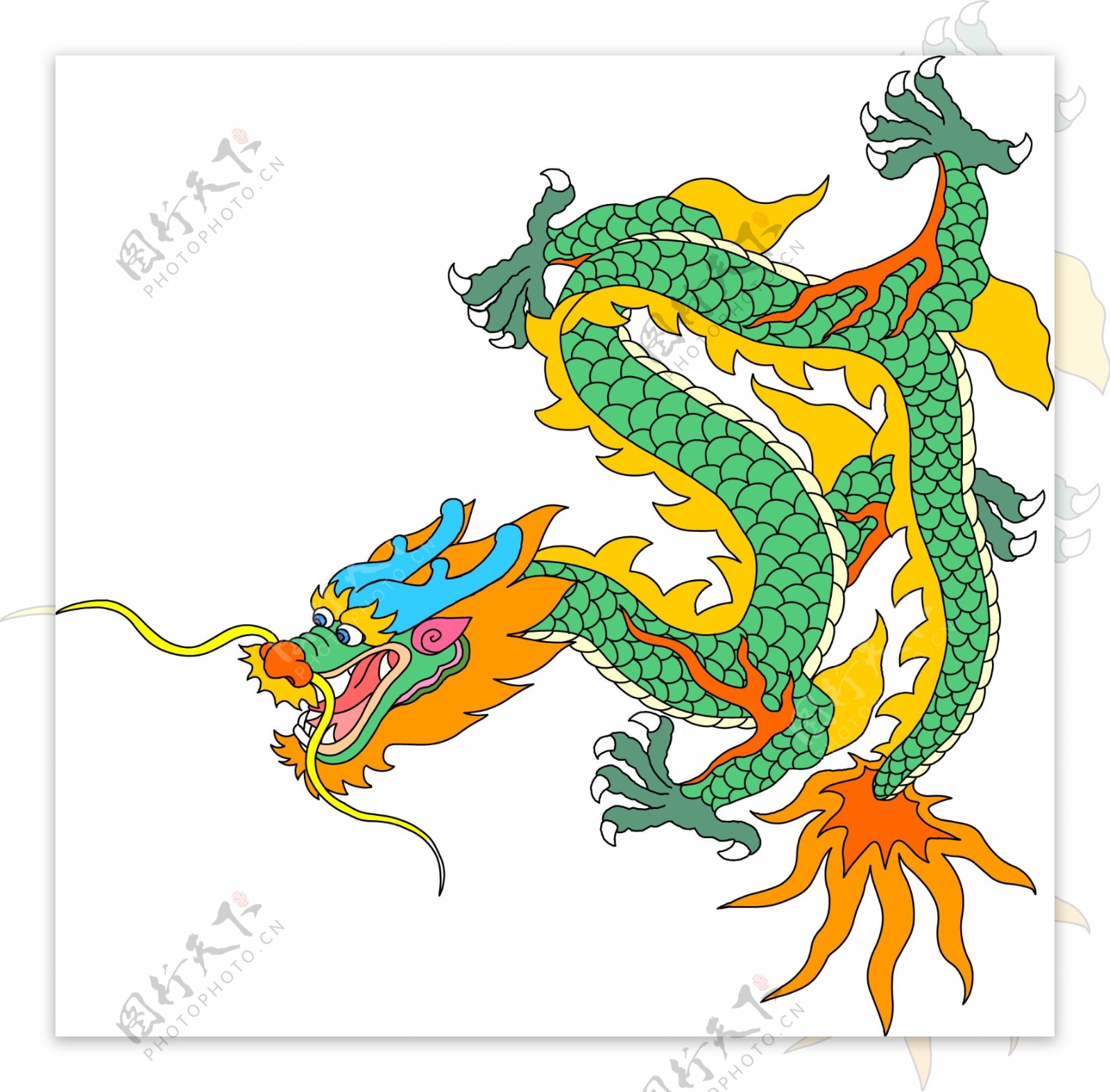 龙纹吉祥图案中国传统图案0030