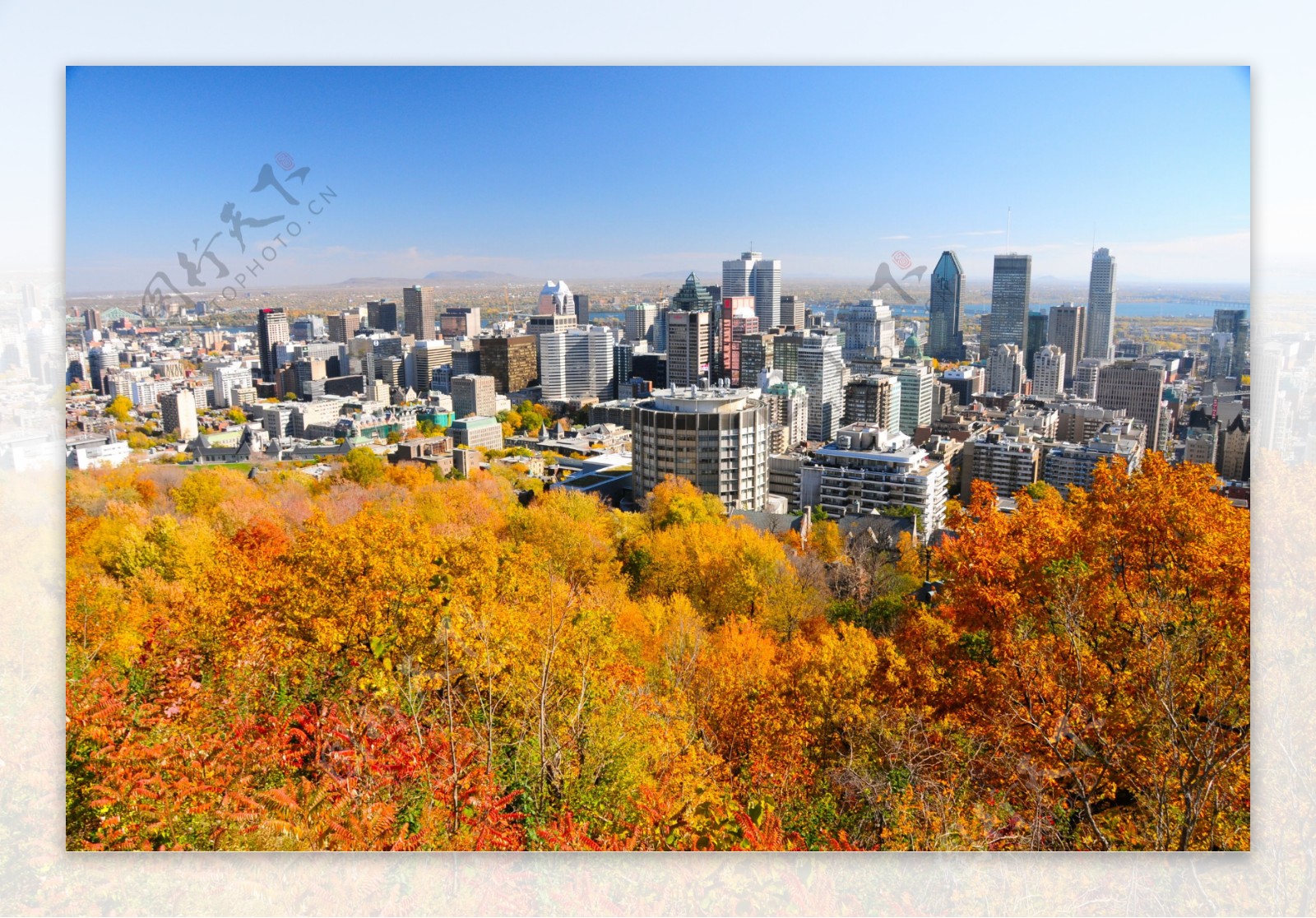 秋天城市风景图片