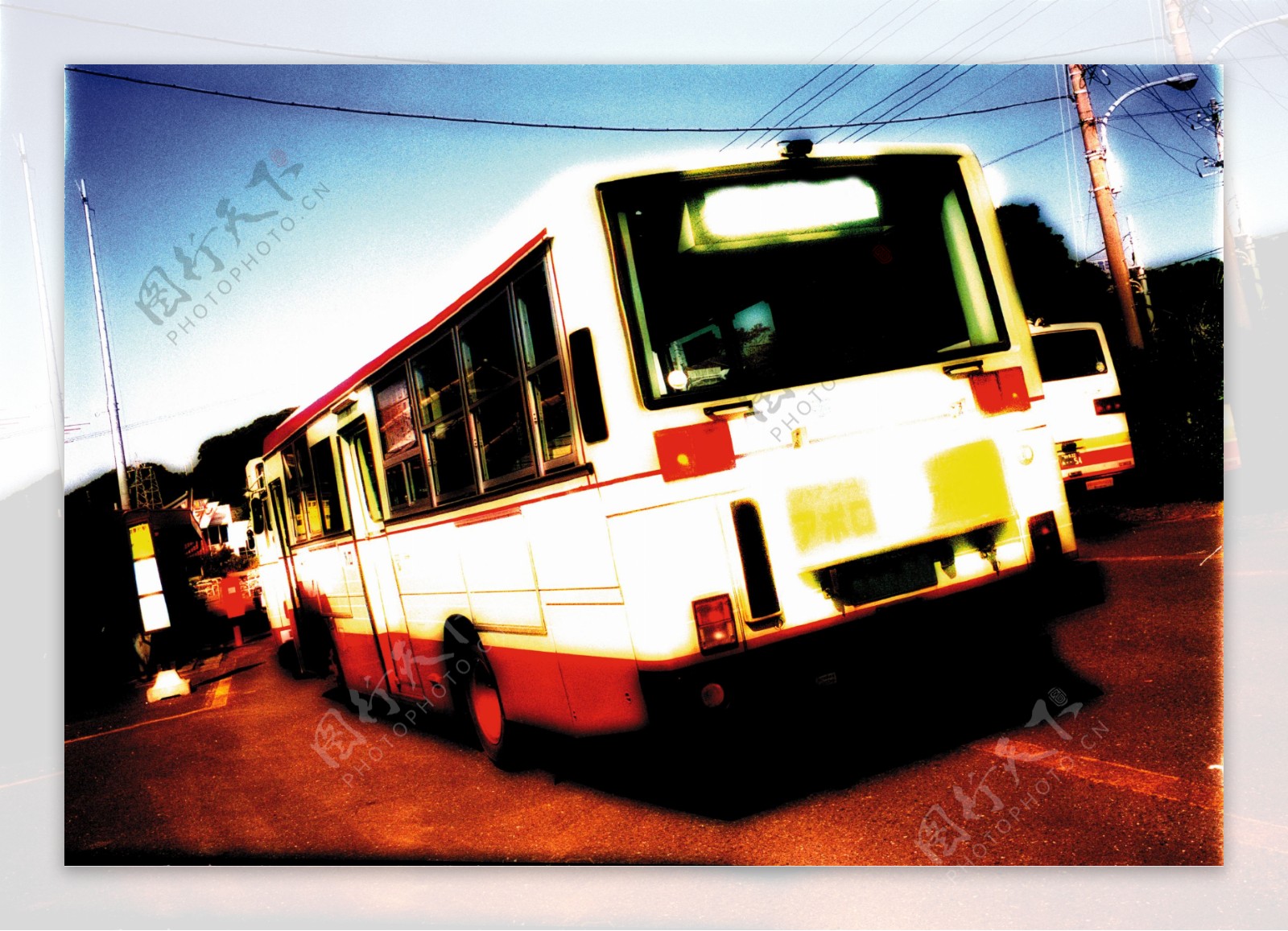 公共大巴汽车摄影图片