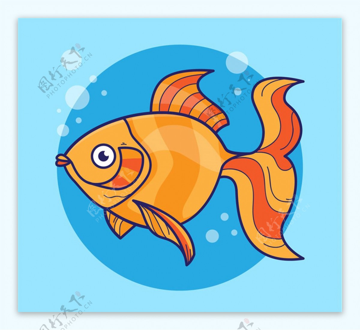 鱼缸里的金鱼图片_动漫人物_动漫卡通_图行天下图库