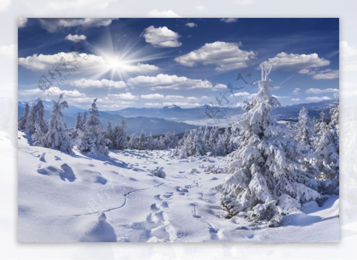 唯美冬季雪景图片