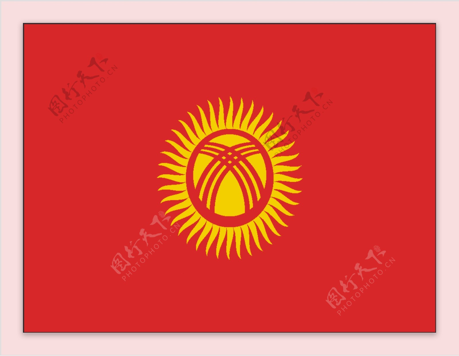 矢量吉尔吉斯国旗