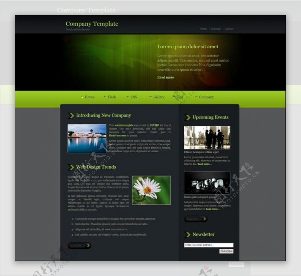 企业博客网页模板