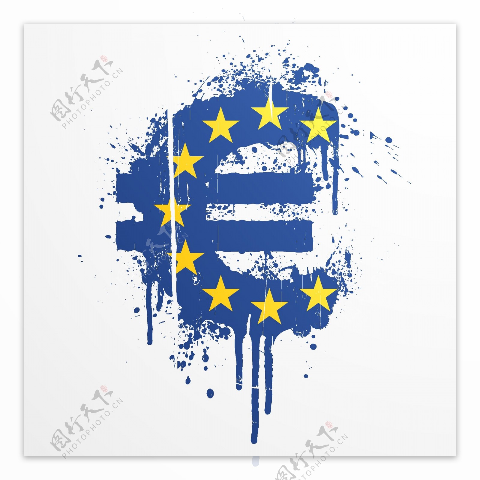 欧盟国家旗帜矢量图