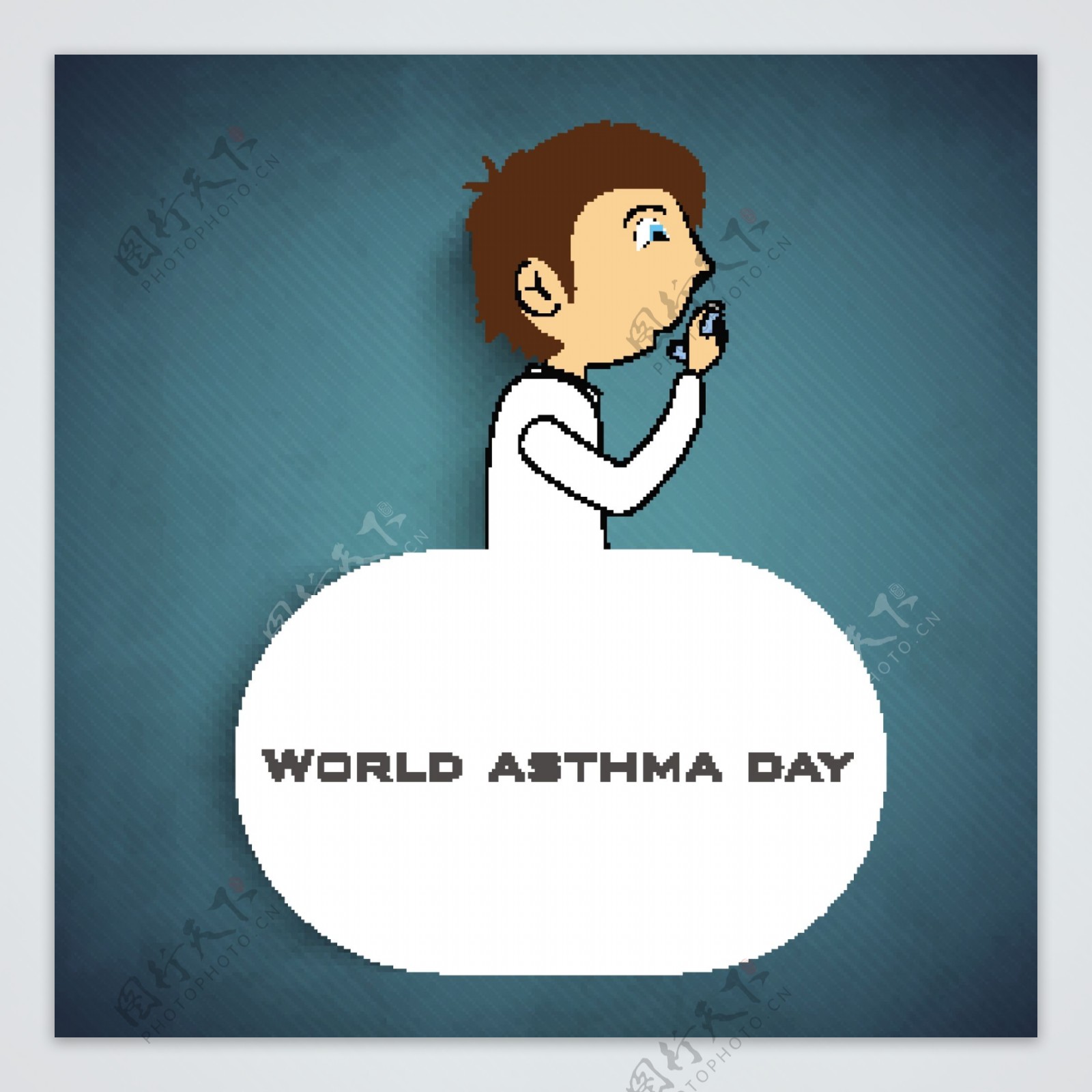 世界哮喘日医生向量