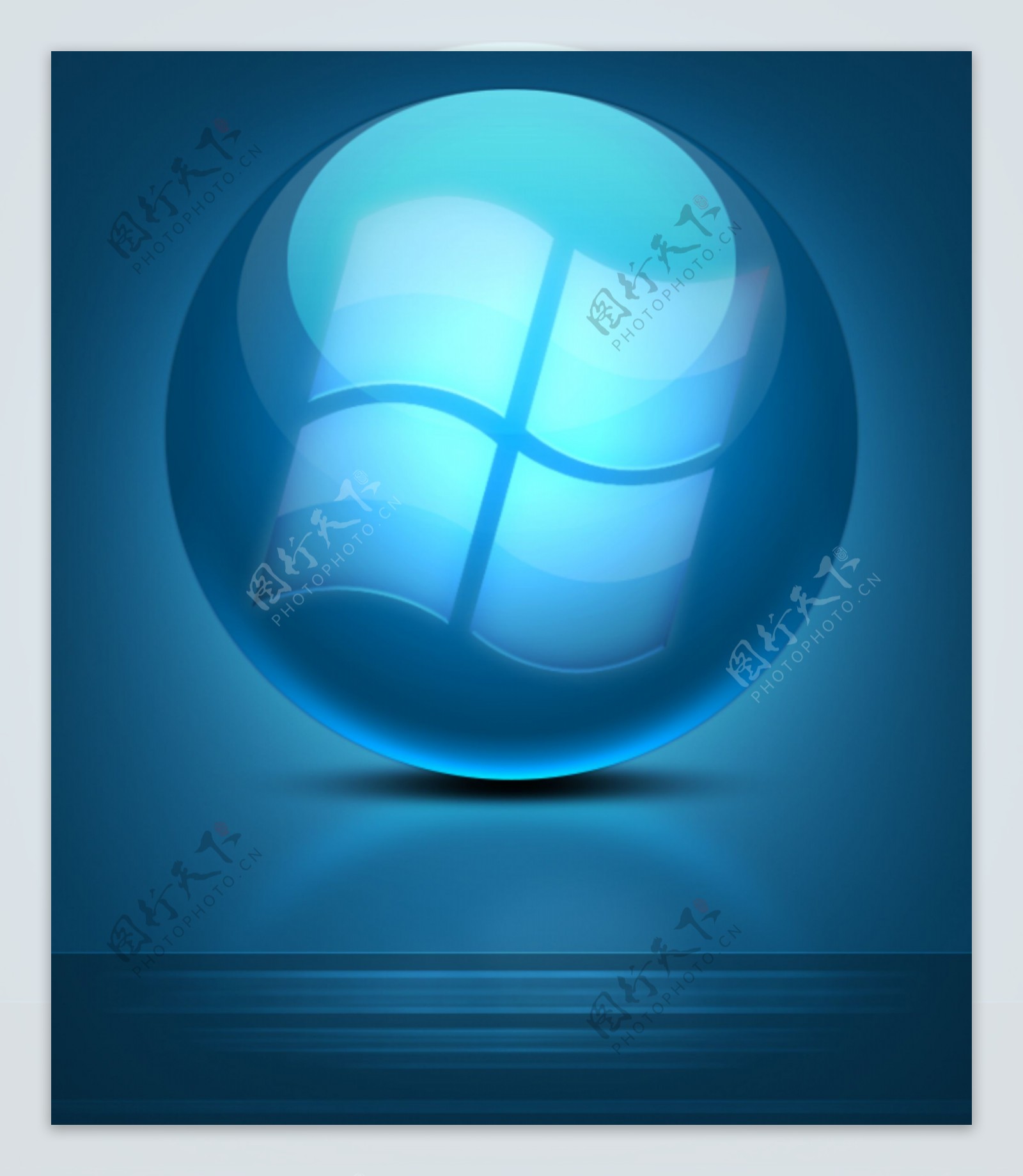 蓝色window水晶球图片
