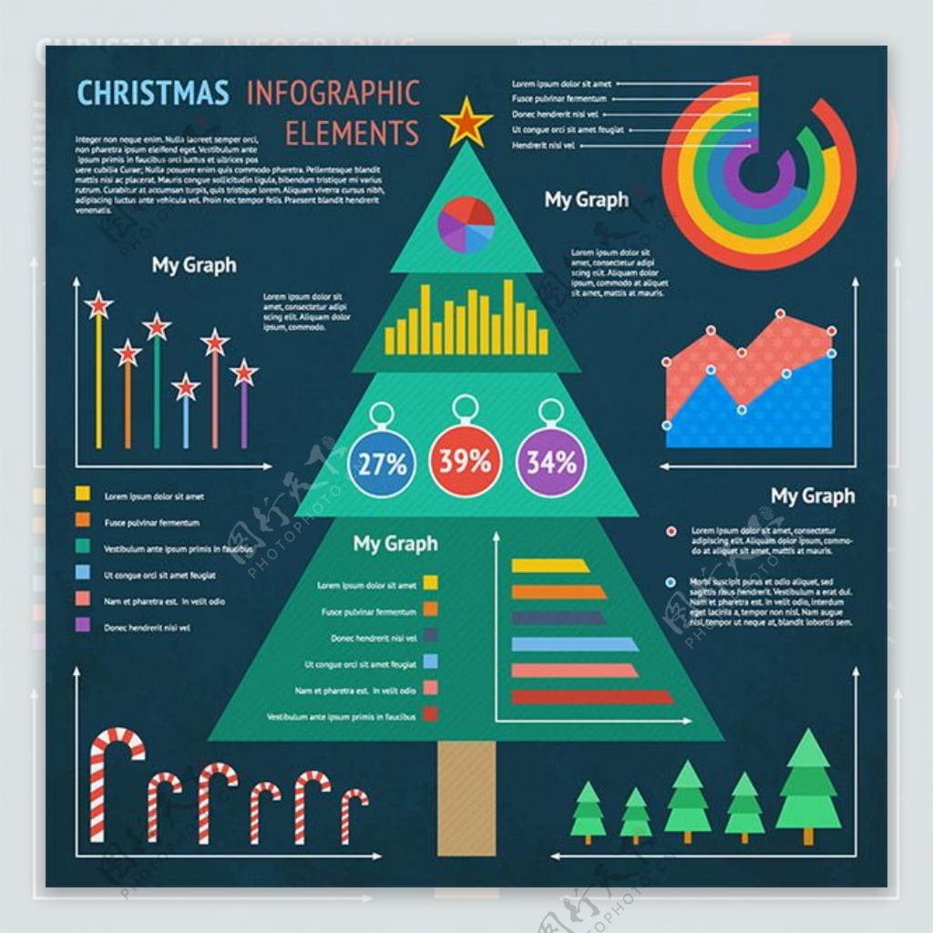 圣诞树信息图
