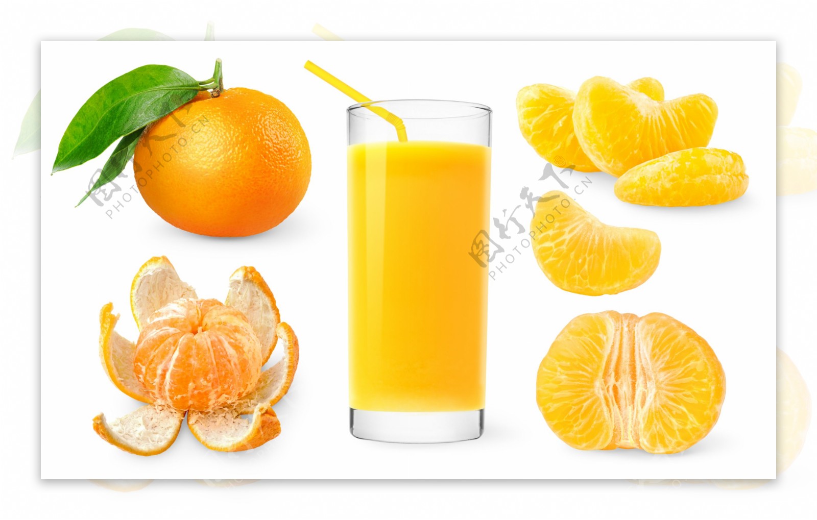 水果桔子汁图片
