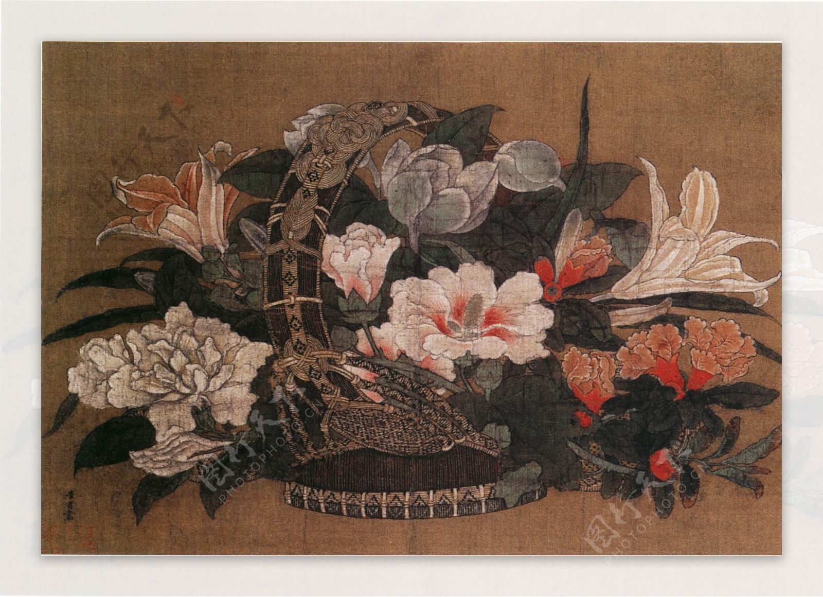 花篮图花鸟画中国古画0078