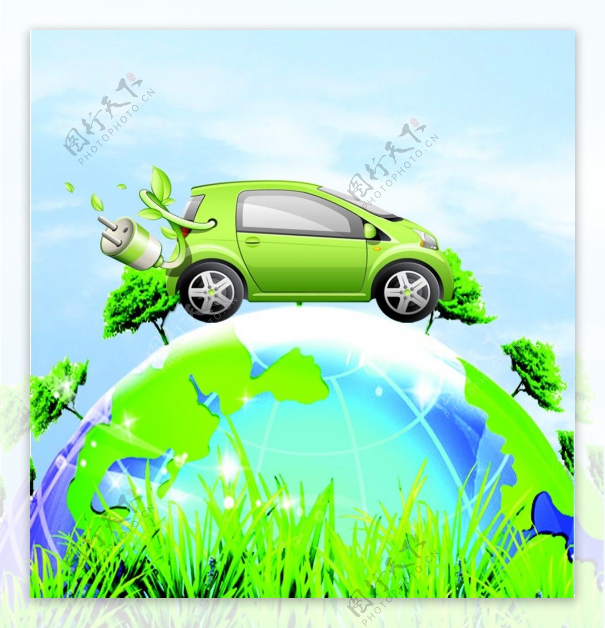 绿色新能源汽车cdr高清下载