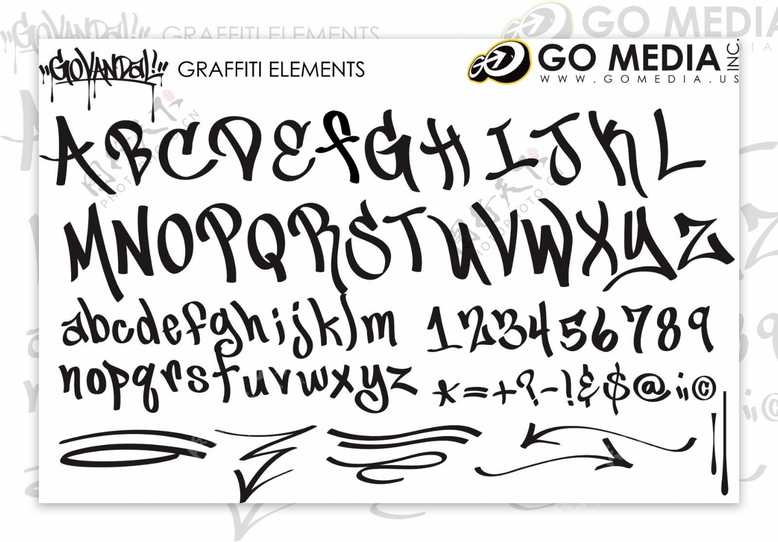 GoMedia出品的一套英文字体图形字体下载