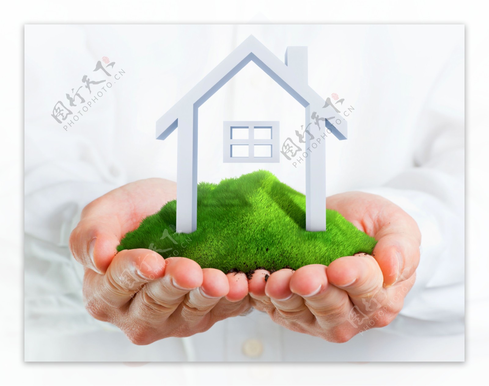 创意绿色环保房子图片