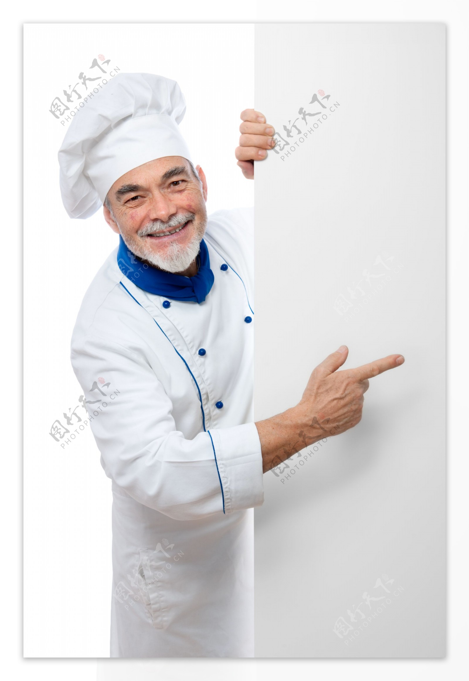 厨师与广告牌图片