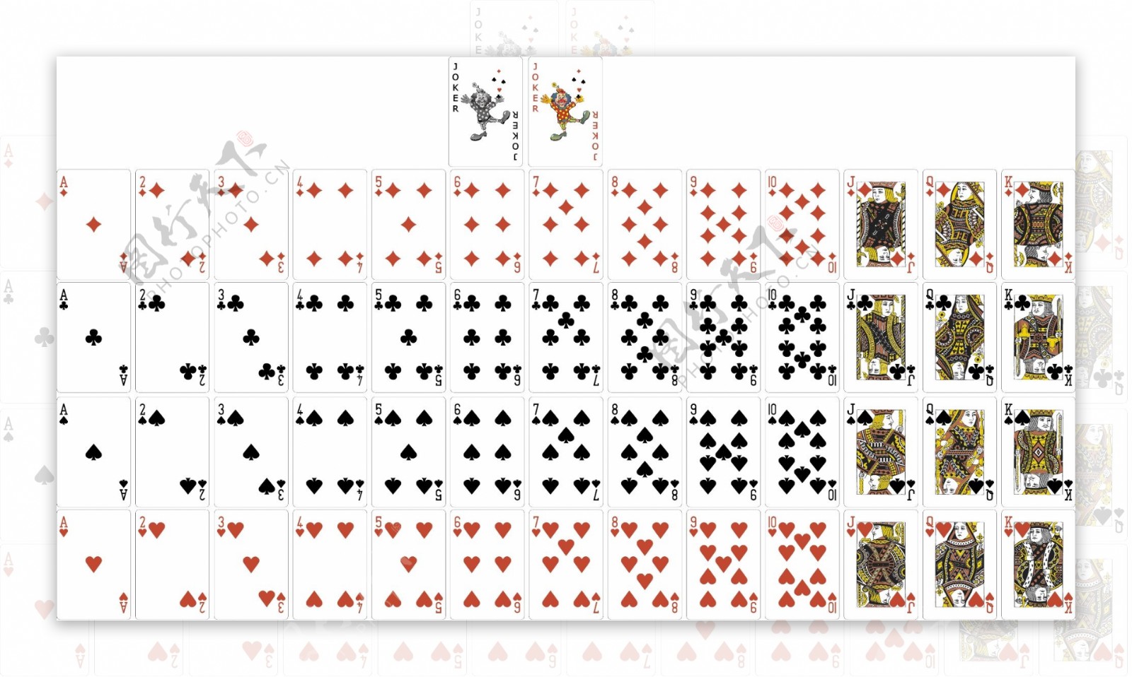 AI高清扑克矢量图图片