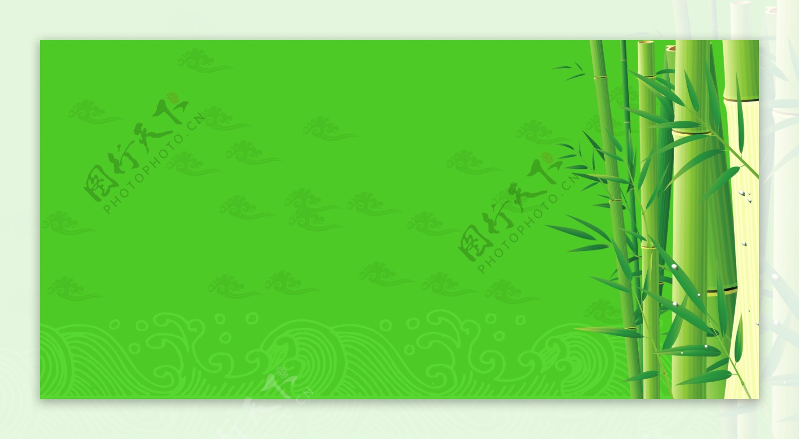 绿色竹子主题背景图