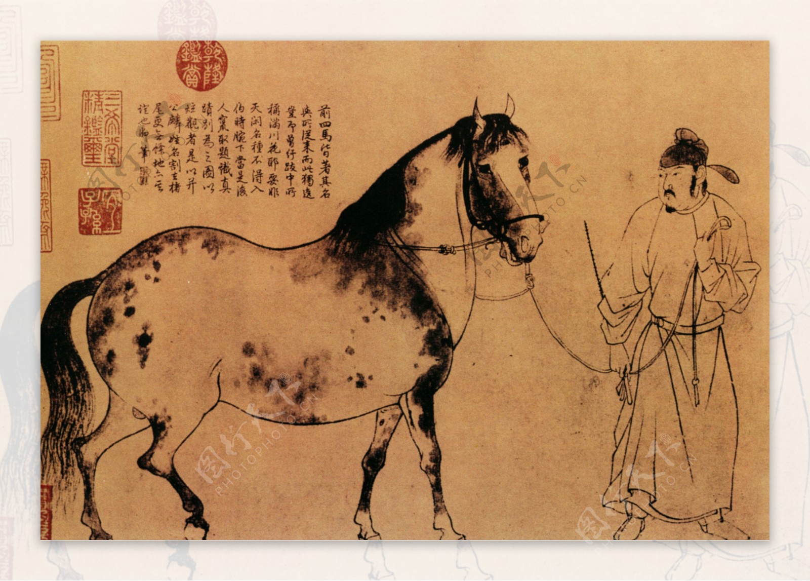 五马图c人物画中国古画0153