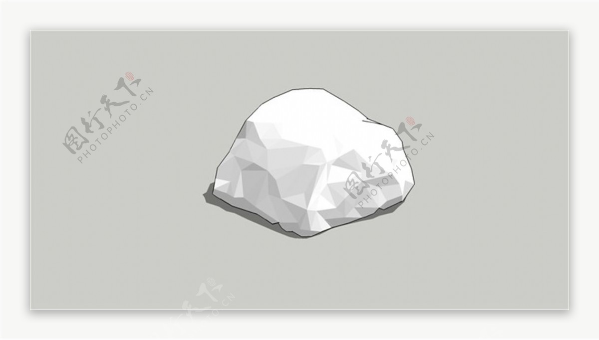 白色石头skp模型