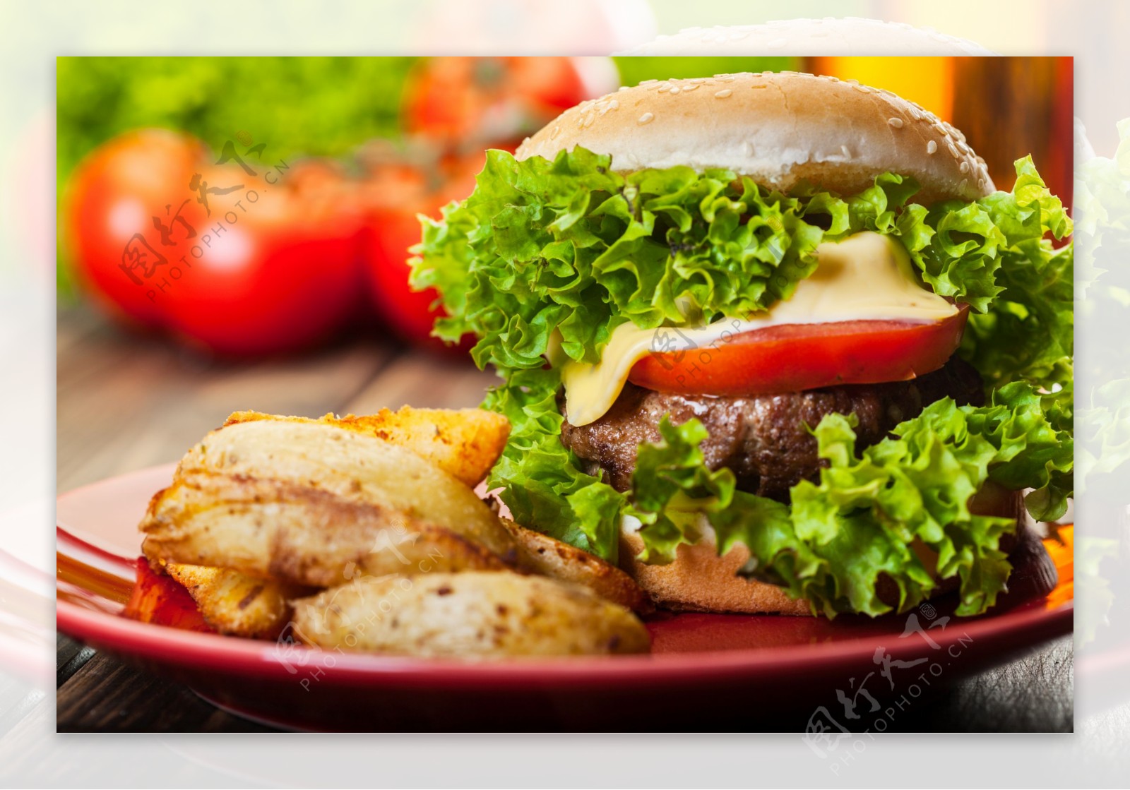 汉堡美食摄影图片图片