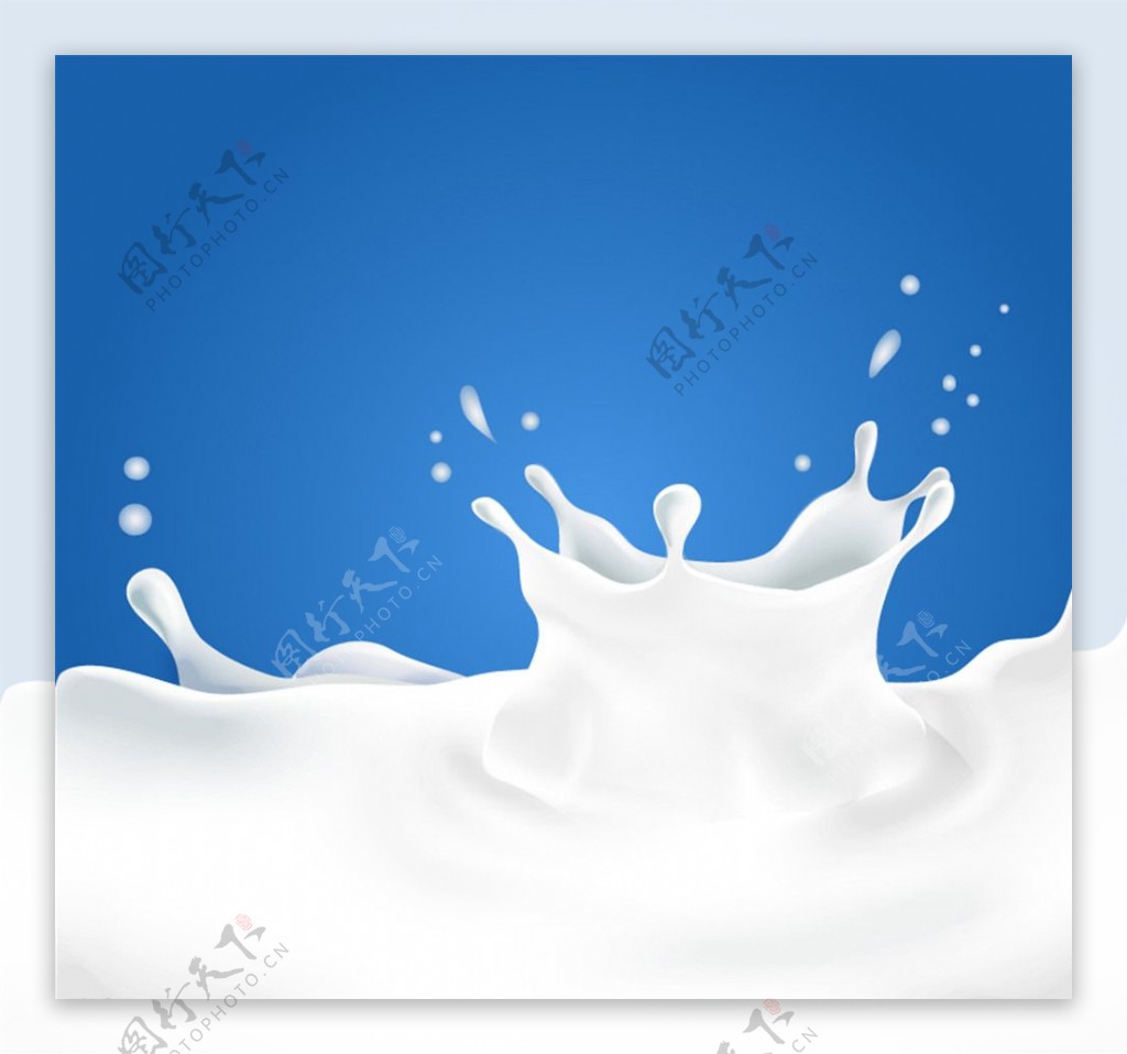 动感液态牛奶矢量素材图片