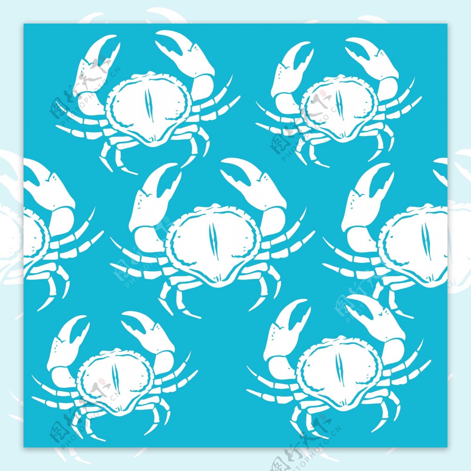 螃蟹图案设计